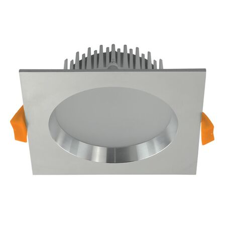 DECO-13 Square 13W Dimmable LED Tricolour IP44 Downlight - Aluminium