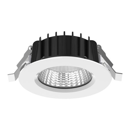 NEO-PRO Round 13W Recessed Dimmable LED Tricolour IP65 Downlight - White