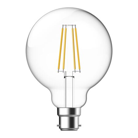 G95 7.2W DIMMABLE  LED FILAMENT LAMP CLEAR 240V - B22