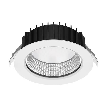 NEO-PRO Round 35W Recessed Dimmable LED Tricolour IP65 Downlight - White