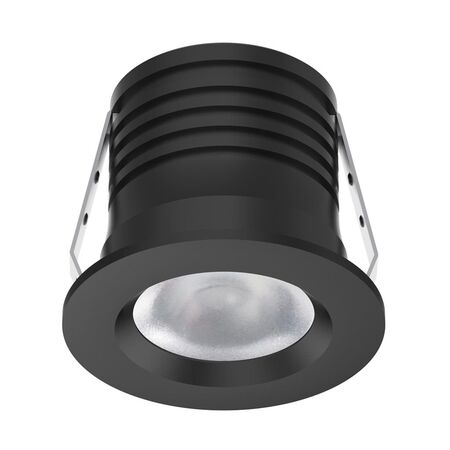 Pico-3 Mini Round 3W Dimmable Led Fixed Tricolour Downlight - Black