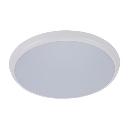 SOLAR-300 Round Tricolour 25W 300MM Slimline LED Dimmable IP54 Oyster Light - White