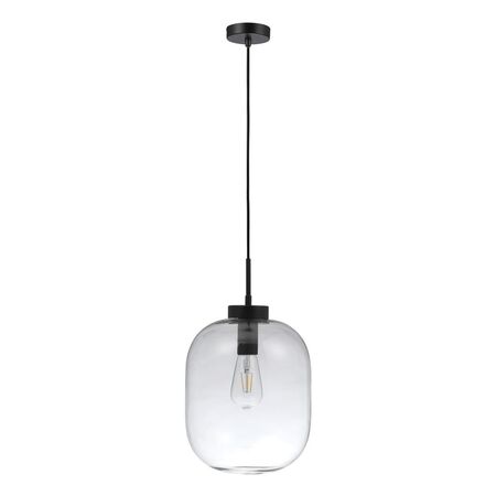 FLAUNT GLASS PENDANT 240V E27 BLACK