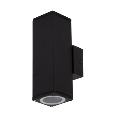 ALPHA-2 Up/Down Exterior Wall light GU10 LED 2 X 6W 240V IP65 - Textured Black