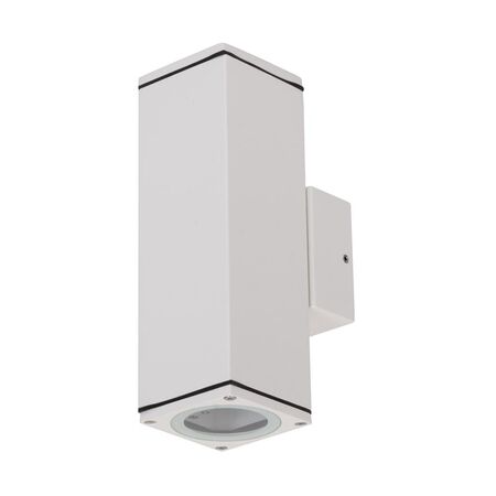 ALPHA-2 Up/Down Exterior Wall light GU10 LED 2 X 6W 240V IP65 - Textured White