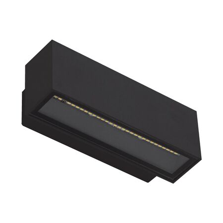 BLOCK-12 240V 12W Two Way LED Wall Light - Black Finish