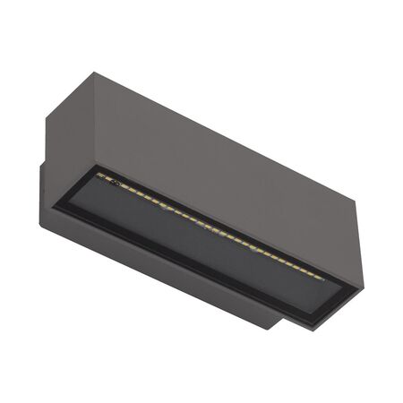 BLOCK-12 240V 12W Two Way LED Wall Light - Dark Grey Finish