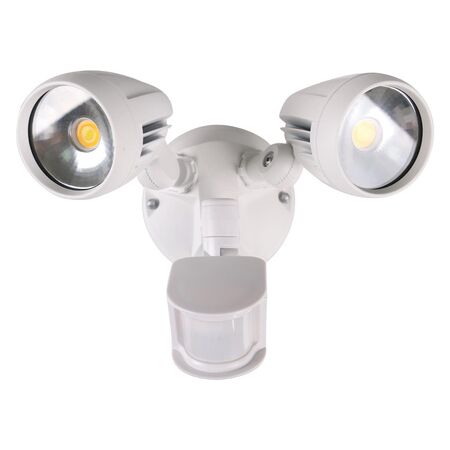 MURO-PRO-30S Twin Head 30W LED Spotlight with Sensor - TRIO Tricolour