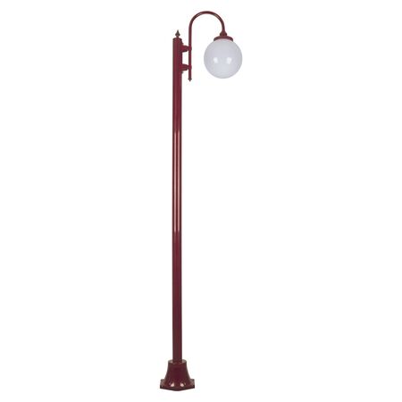 GT-1001 Lisbon Single Sphere Curved Arm Plain Post - Powder Coated Finish / E27