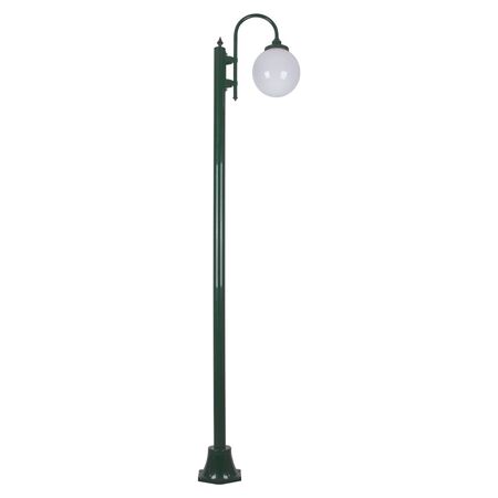 GT-1001 Lisbon Single Sphere Curved Arm Plain Post - Powder Coated Finish / E27