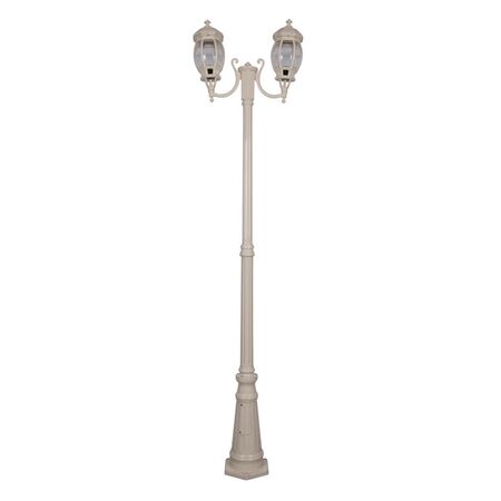 GT-1044 Vienna Twin Head Curved Arms Tall Post - Powder Coated Finish / B22