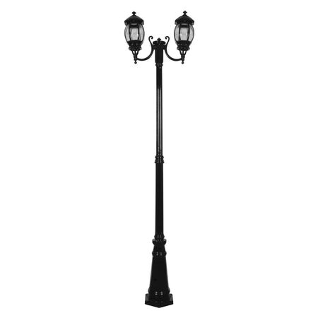 GT-1044 Vienna Twin Head Curved Arms Tall Post - Powder Coated Finish / B22
