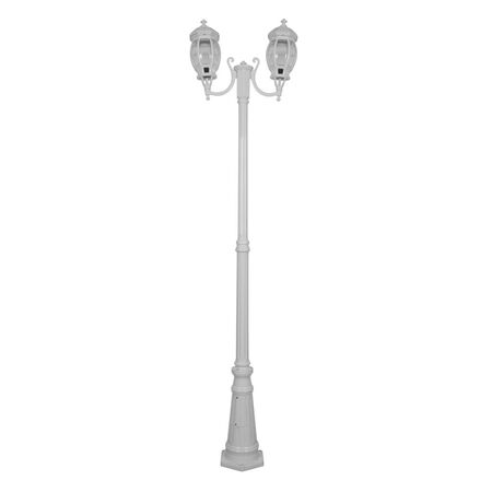 GT-1044 Vienna Twin Head Curved Arms Tall Post - Powder Coated Finish / B22