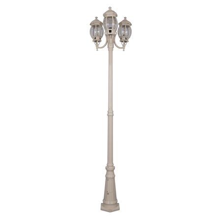 GT-1045 Vienna Three Head Curved Arm Tall Post - Powder Coated Finish / B22