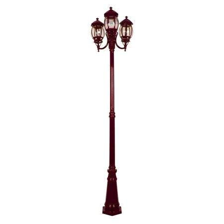 GT-1045 Vienna Three Head Curved Arm Tall Post - Powder Coated Finish / B22