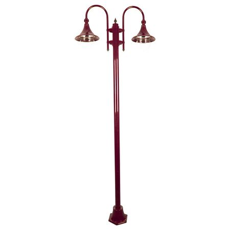 GT-1066 Monaco Twin Head Plain Post - Powder Coated Finish / E27