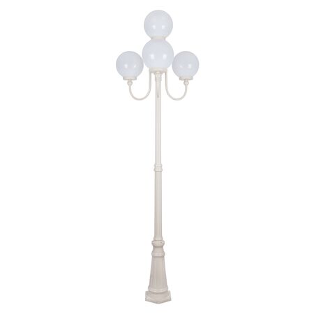 GT-626 Lisbon Four 25cm Spheres Curved Arms Tall Post Light - Powder Coated Finish / E27