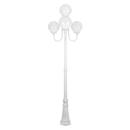 GT-626 Lisbon Four 25cm Spheres Curved Arms Tall Post Light - Powder Coated Finish / E27