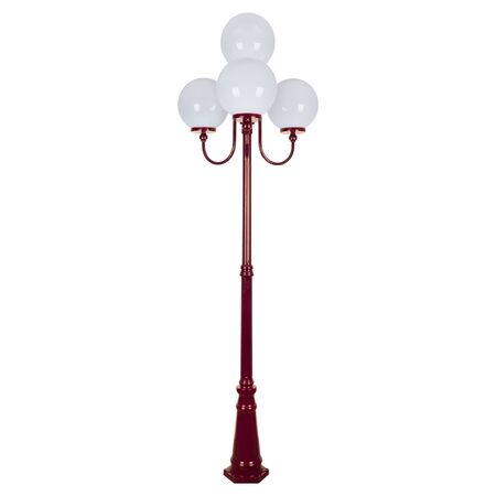 GT-627 Lisbon Four 30cm Spheres Curved Arms Tall Post Light - Powder Coated Finish / E27