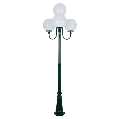 GT-627 Lisbon Four 30cm Spheres Curved Arms Tall Post Light - Powder Coated Finish / E27