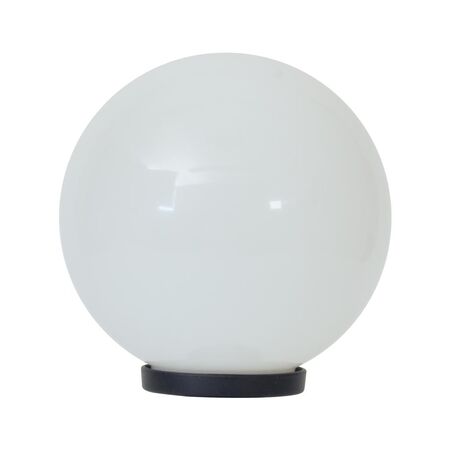 POLYSPHERE 300mm Sphere 240V Polycarbonate Garden Light - Black Base - E27