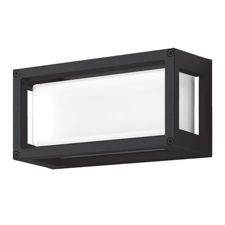 YORK-7 7W Led Rectangle Wall Light IP65 240v - Black