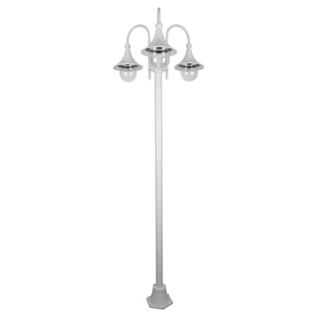 GT-1064 Monaco Triple Head Tall Plain Post - Powder Coated Finish / E27