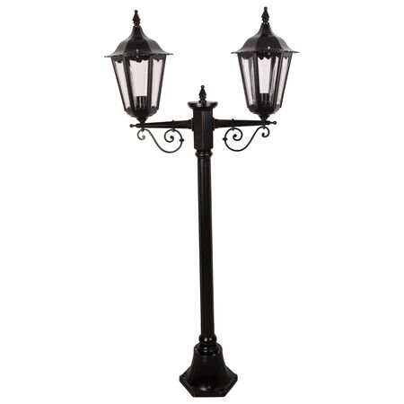 GT-135 Chester Twin Head Short Post Light - Powder Coated Finish / B22