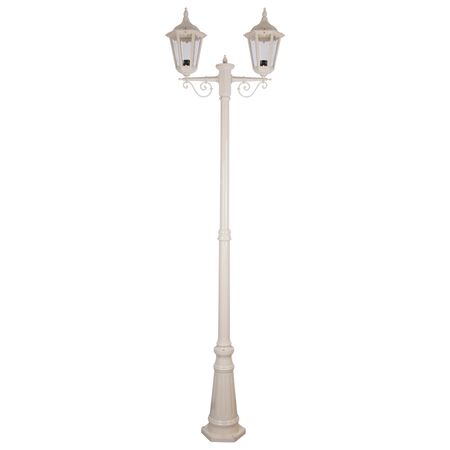 GT-140 Chester Twin Head Tall Post Light - Powder Coated Finish / B22