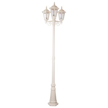 GT-142 Chester Three Head Tall Post Light - Powder Coated Finish / B22
