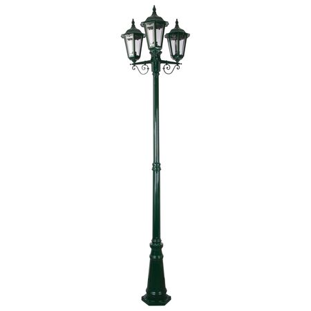 GT-142 Chester Three Head Tall Post Light - Powder Coated Finish / B22