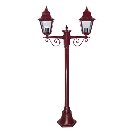 GT-235 Paris Twin Head Short Post Light - Powder Coated Finish / B22