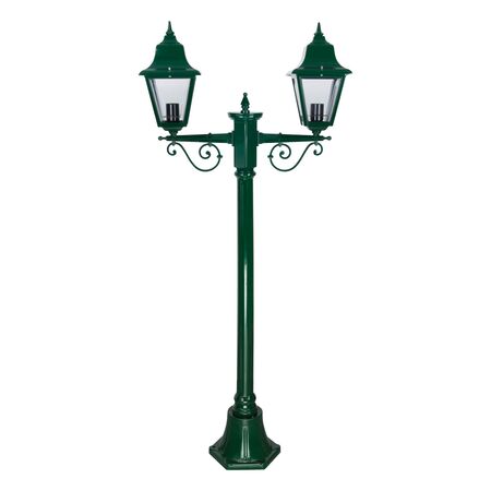 GT-235 Paris Twin Head Short Post Light - Powder Coated Finish / B22