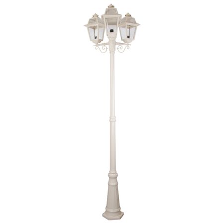 GT-282 Avignon Triple Head Tall Post Light - Powder Coated Finish / B22