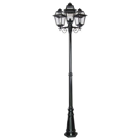 GT-282 Avignon Triple Head Tall Post Light - Powder Coated Finish / B22