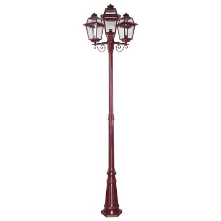 GT-282 Avignon Triple Head Tall Post Light - Powder Coated Finish / B22