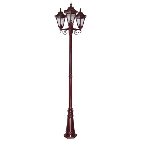 GT-432 Turin Triple Head Tall Post Light - Powder Coated Finish / B22