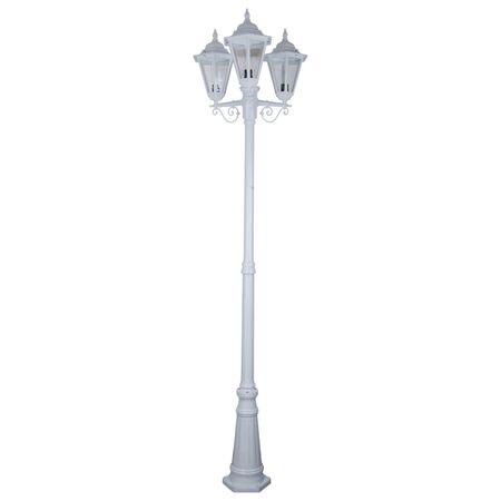 GT-432 Turin Triple Head Tall Post Light - Powder Coated Finish / B22
