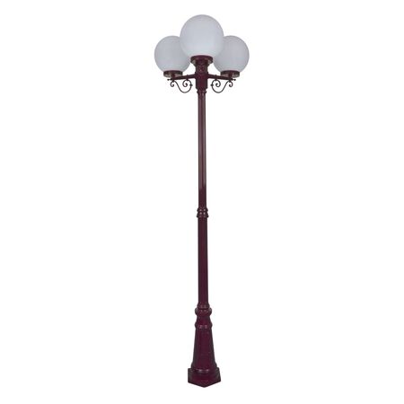 GT-562 Siena Triple 25cm Spheres Tall Post - Powder Coated Finish / E27