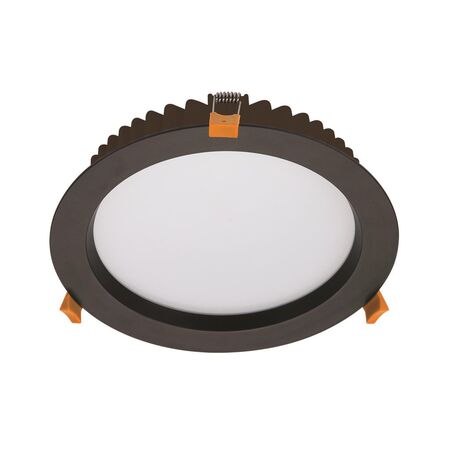 DECO-28 Round 28W Dimmable LED Tricolour IP44 Downlight - Black