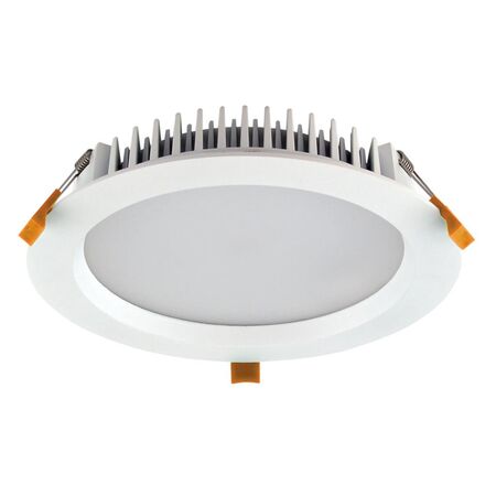 DECO-28 Round 28W Dimmable LED Tricolour IP44 Downlight - White