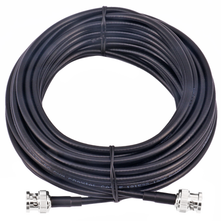 BNC Male to Male Patch Lead | 50 Ohm | Solid Copper Conductor | 10M Length | Black by Bitek Pty Ltd