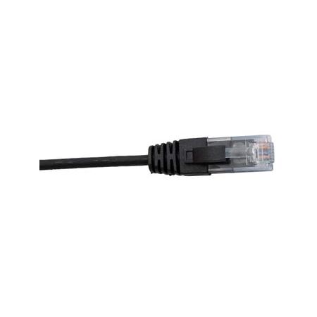 Cat6 Slim Black Patch Lead | 0.3 Metre | 4 Pair Unshielded | RJ45 by Cabac
