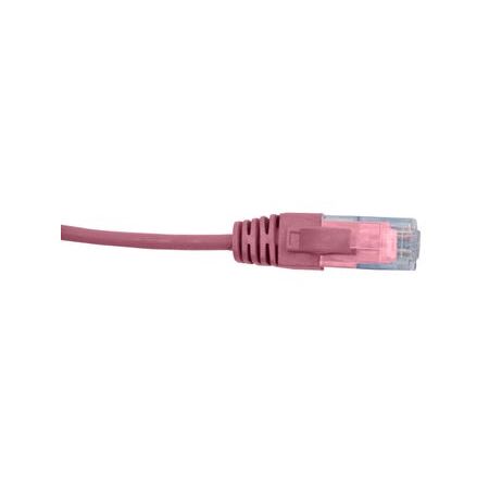 Cat6 Slim Patch Lead 0.3 Metre | 4 Pair Unshielded | Pink by Cabac