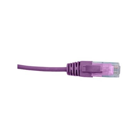 Cat6 Slim Purple Patch Lead | 0.3 Metre | 4 Pair Unshielded | RJ45 by Cabac