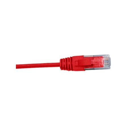 Cat6 RJ45 Patch Lead | 1 Metre | 4 Pair Unshielded | Slim Design | Red by Cabac