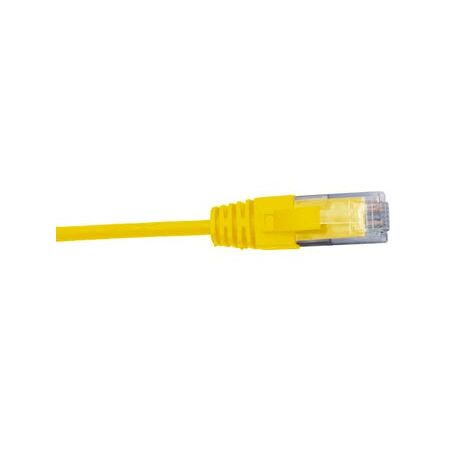 Cat6 Yellow Patch Lead | 0.5 Metre | 4 Pair Unshielded | Slim Design by Cabac