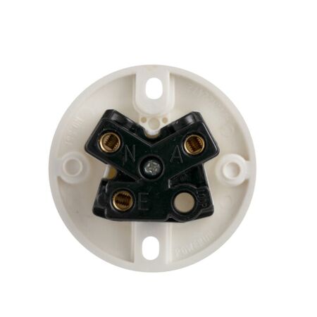 Surface Socket Flush Round Earth | 10A 240V | Recessed Mount | Impact-Resistant by Transco