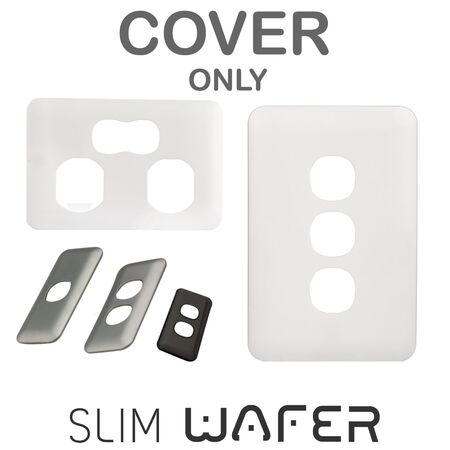 Switch 1 Gang 10 Amp | Slim Wafer Cover | Black by Transco