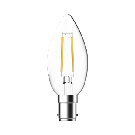CANDLE 4.2W DIMMABLE  LED FILAMENT LAMP CLEAR 240V - B15
